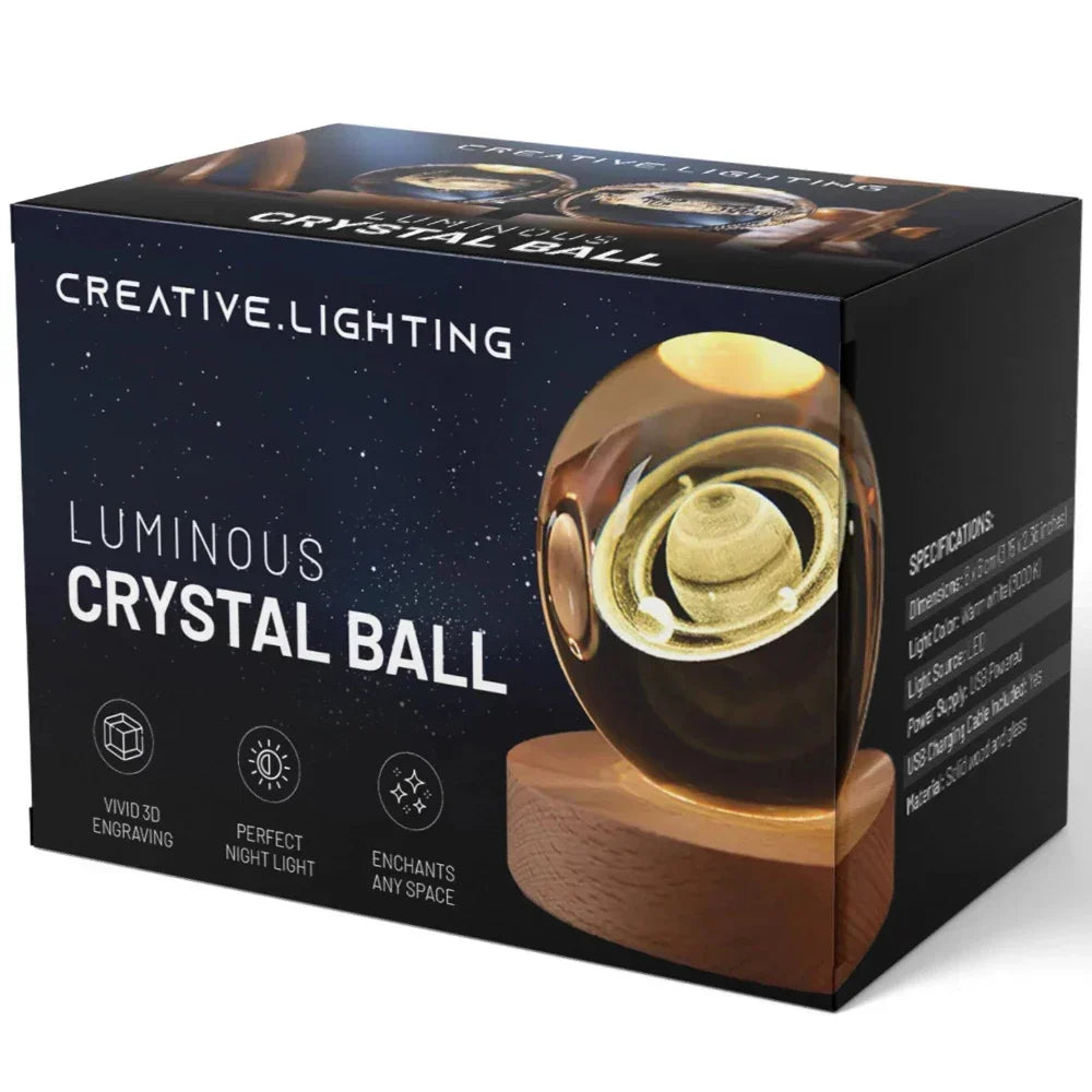 LumiSphere 3D Kristallkugel mit LED-Beleuchtung