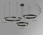 Lysring LED pendel rund tidssvarende loftlampe