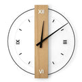 Holz-Wanduhr rund mit leisem Uhrwerk aus Bambus