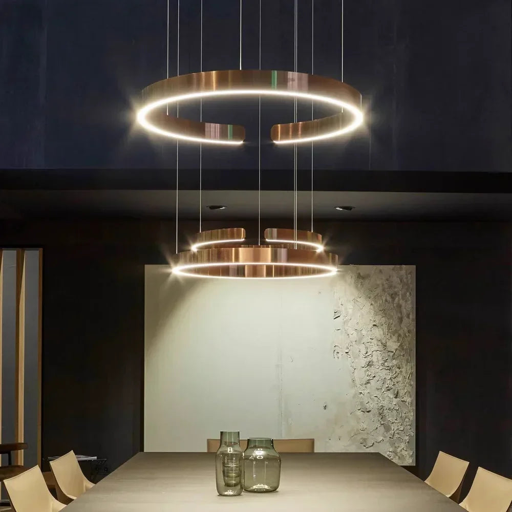 Lysring LED pendel rund tidssvarende loftlampe