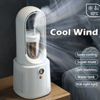 AirGlow PureFlow bladløs ventilator med luftfugter & natlys