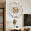 Holz-Wanduhr mit großem Format und leisem Uhrwerk