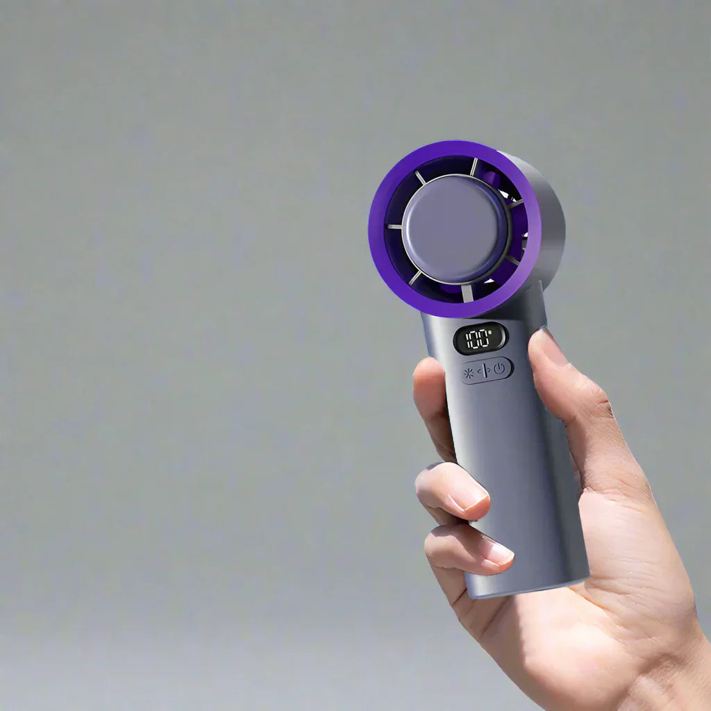 FrostWave Flex Mini Ventilator mit Akku & 100 Geschwindigkeitsstufen