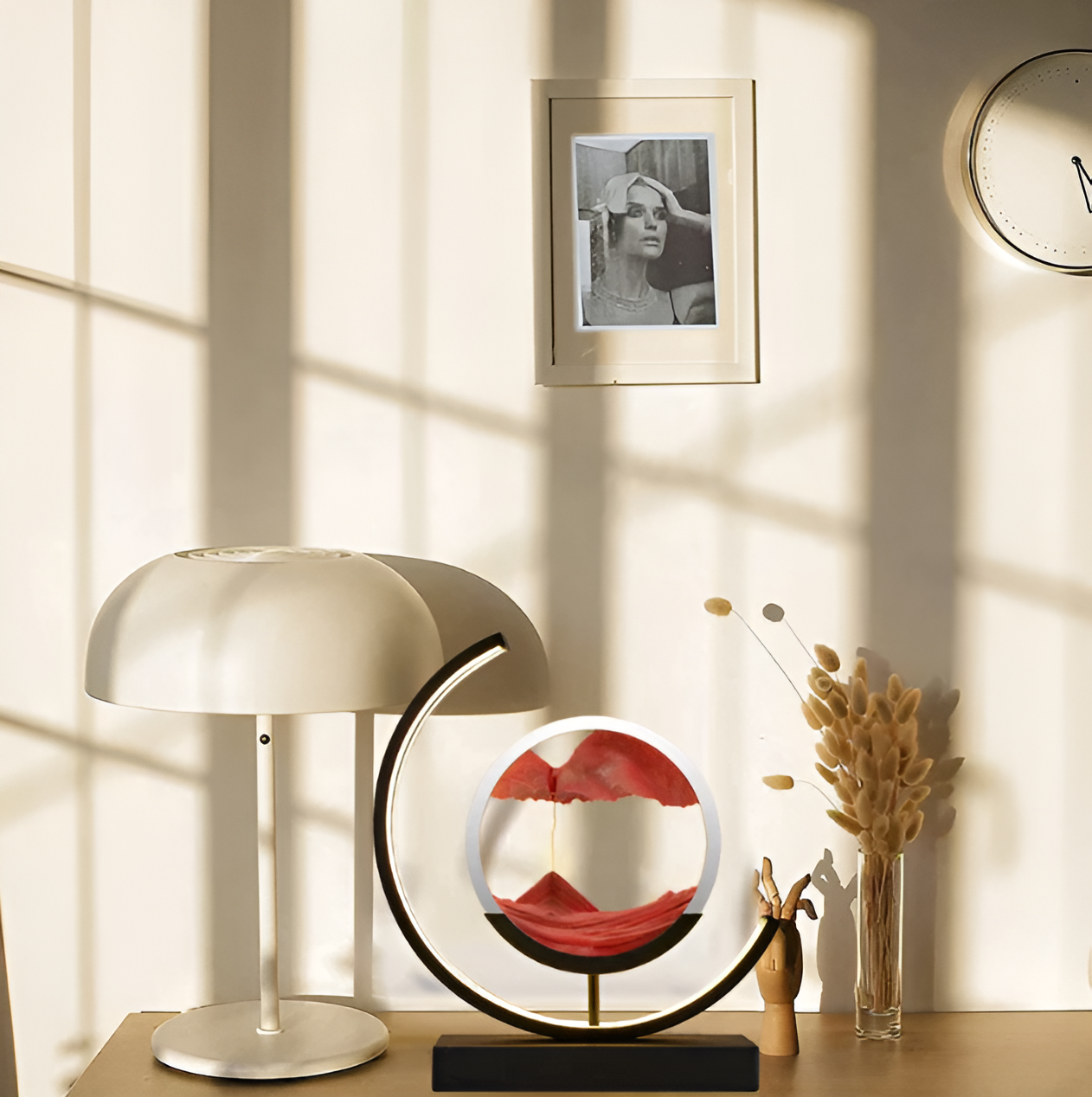 Lumera LED Sandlicht Tischleuchte mit Sandmuster