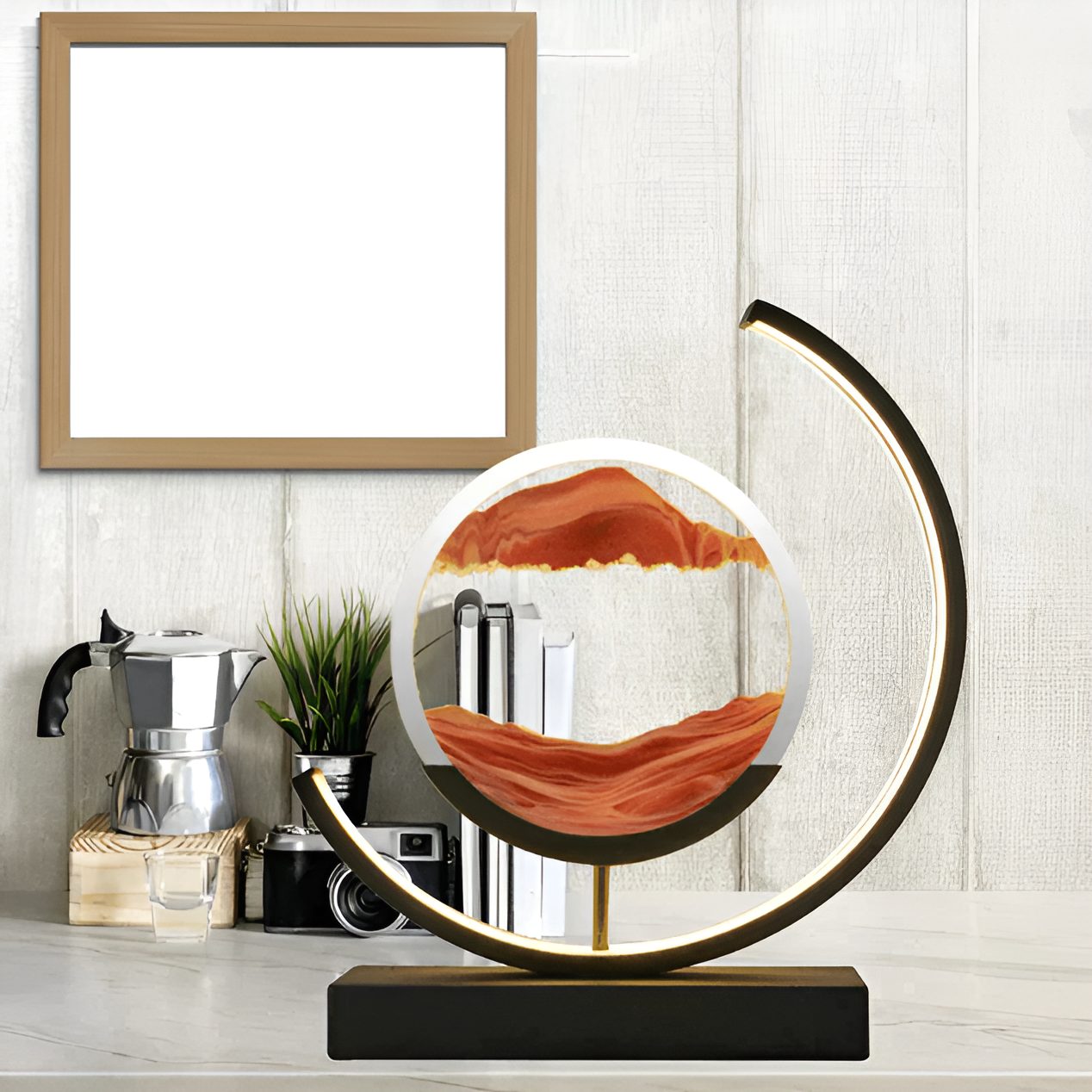 Lumera LED Sandlicht Tischleuchte mit Sandmuster