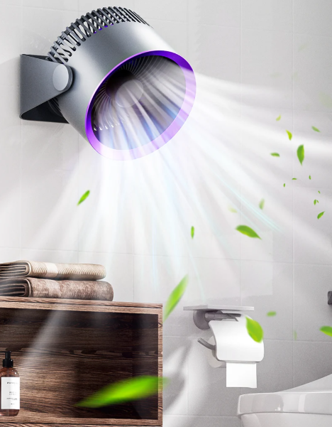 AeroNest USB-C Wandventilator mit Akku & 3 Geschwindigkeitsstufen