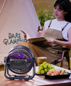 CampLicht AirMax Outdoor-Ventilator mit LED & Powerbank 20000mAh