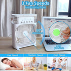 AquaGlow AirCool luftkøler med 600ml tank & LED-belysning