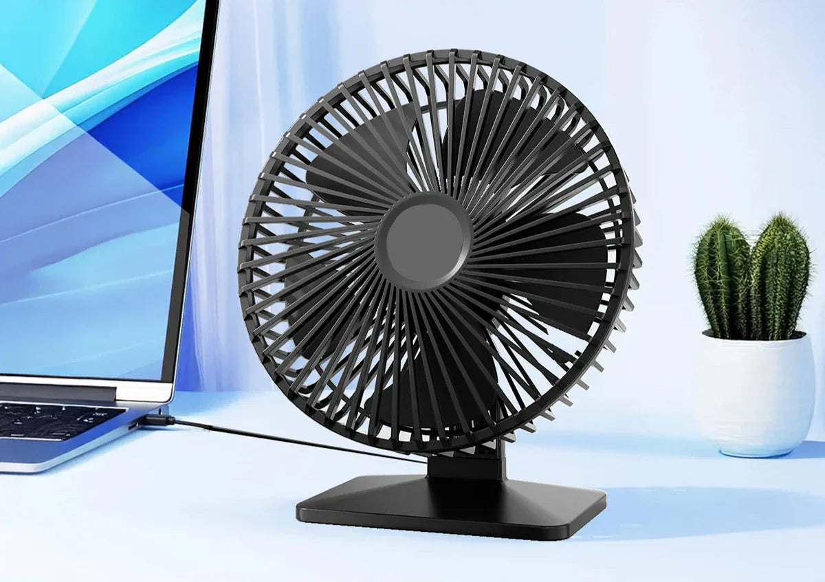 BreezeOrbit USB bordventilator med oscillation & 4 hastigheder