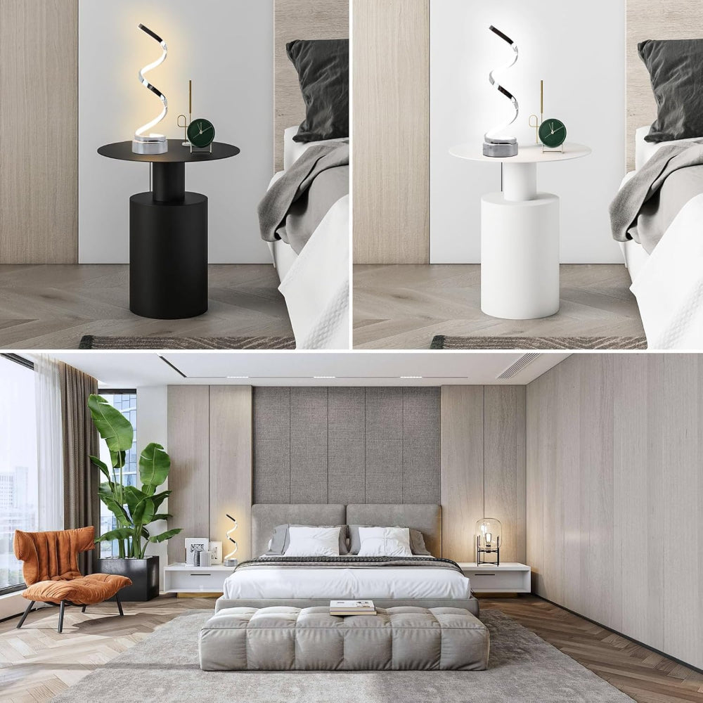 SpiralGlow LED bordlampe med sensor, dæmpbar og 3 lysfarver