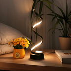 SpiralGlow LED bordlampe med sensor, dæmpbar og 3 lysfarver