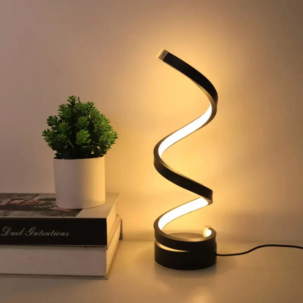 SpiralGlow LED bordlampe med sensor, dæmpbar og 3 lysfarver