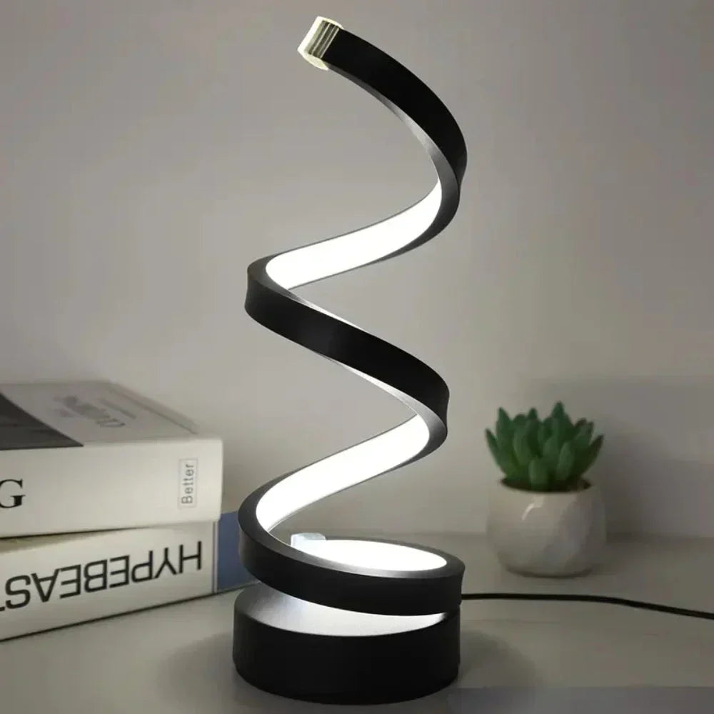 SpiralGlow LED bordlampe med sensor, dæmpbar og 3 lysfarver