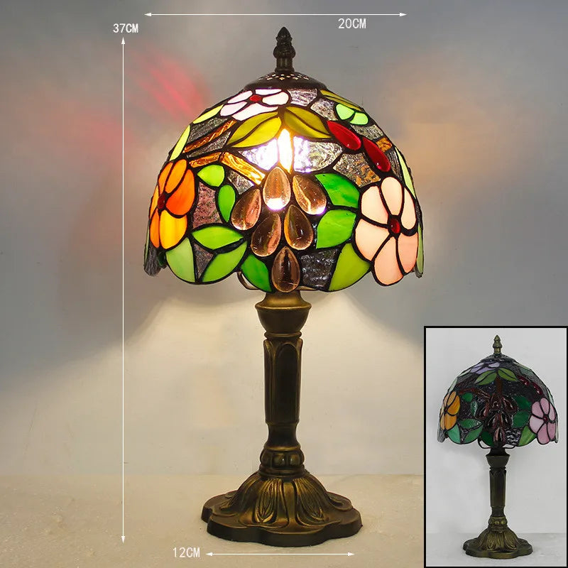 Luminara Tiffany Tischlampe mit Farbglasdesign