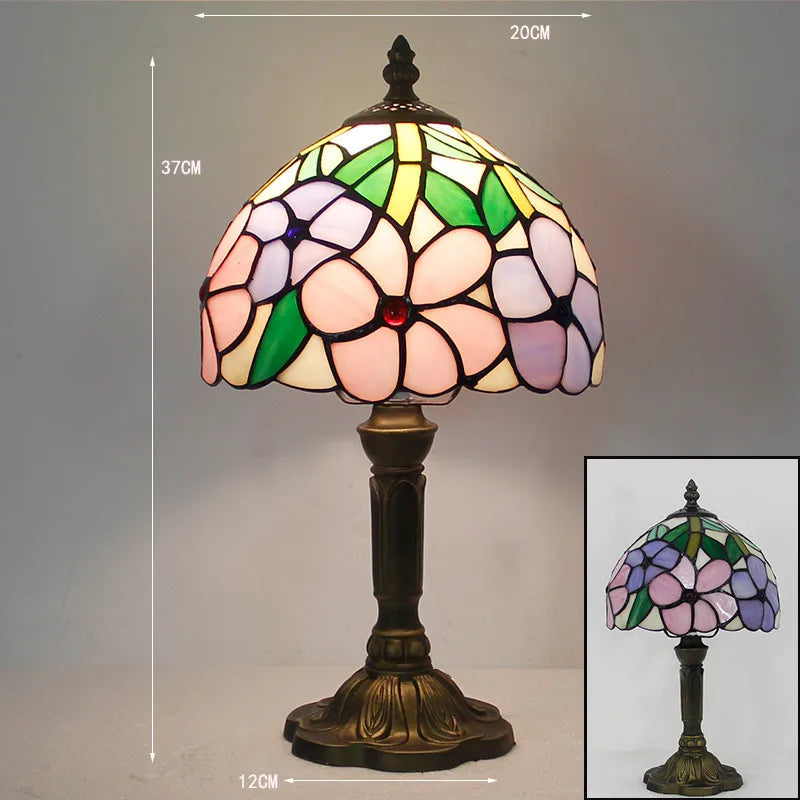 Luminara Tiffany Tischlampe mit Farbglasdesign