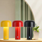 Trådløs bordlampe LED moderne design stof varmt lys