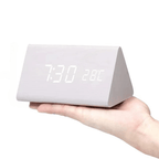 LED-vækkeur med temperaturvisning og 3 alarmtider
