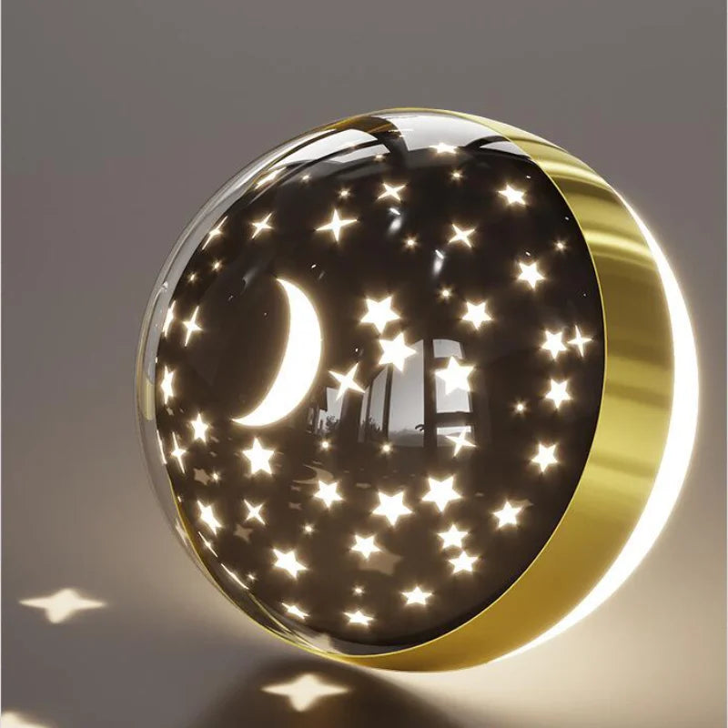 SternLumi Kinder LED Wandleuchte Sternenprojektion Warm