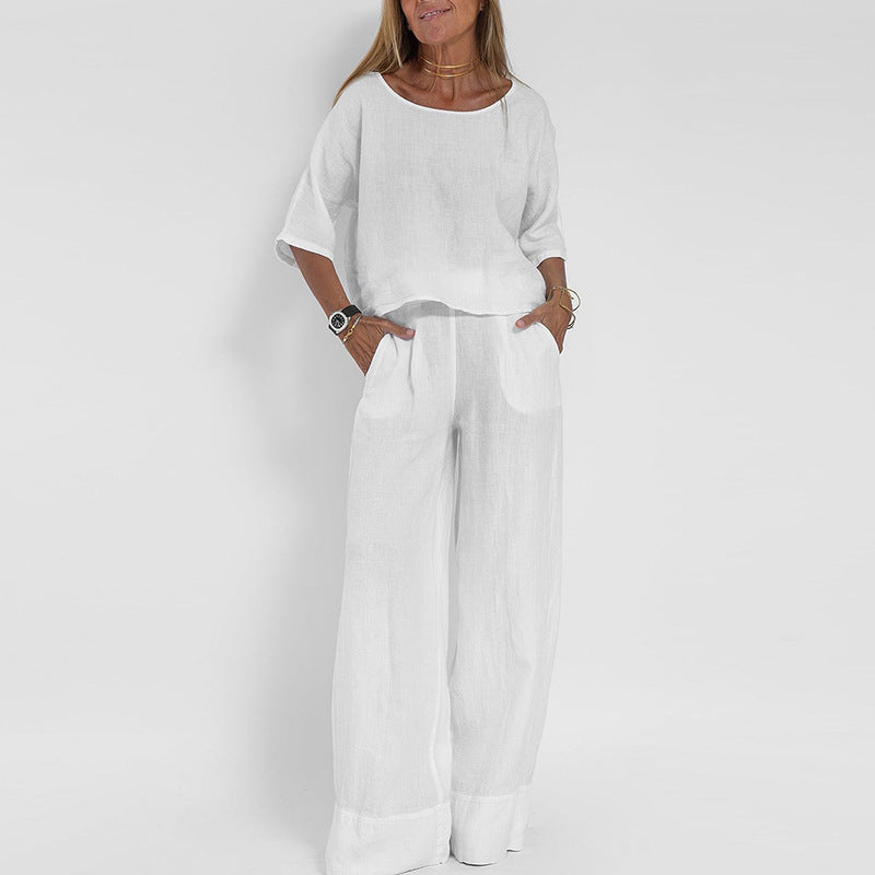 LunaFlow Damen Zweiteiler mit Weit geschnittener Hose
