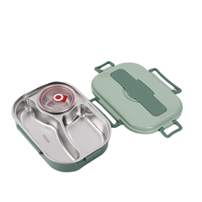 WarmPort bento lunchbox ze stali nierdzewnej z przegródkami i miską na zupę