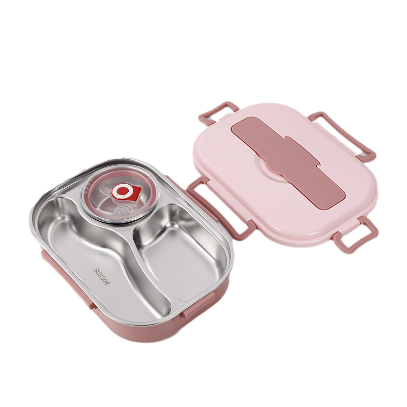 WarmPort bento lunchbox ze stali nierdzewnej z przegródkami i miską na zupę