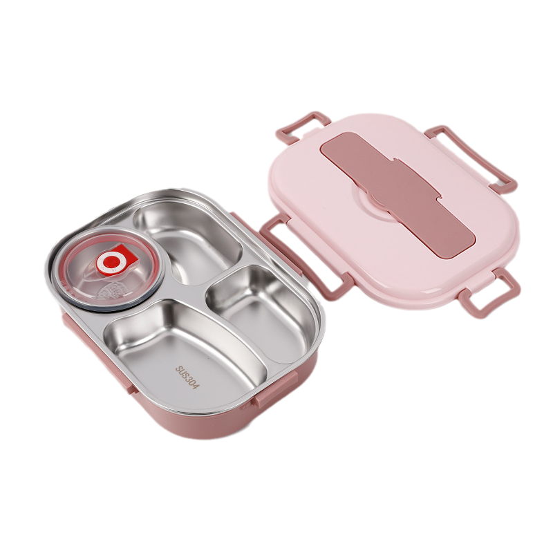 WarmPort bento lunchbox ze stali nierdzewnej z przegródkami i miską na zupę