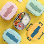 WarmPort bento lunchbox ze stali nierdzewnej z przegródkami i miską na zupę
