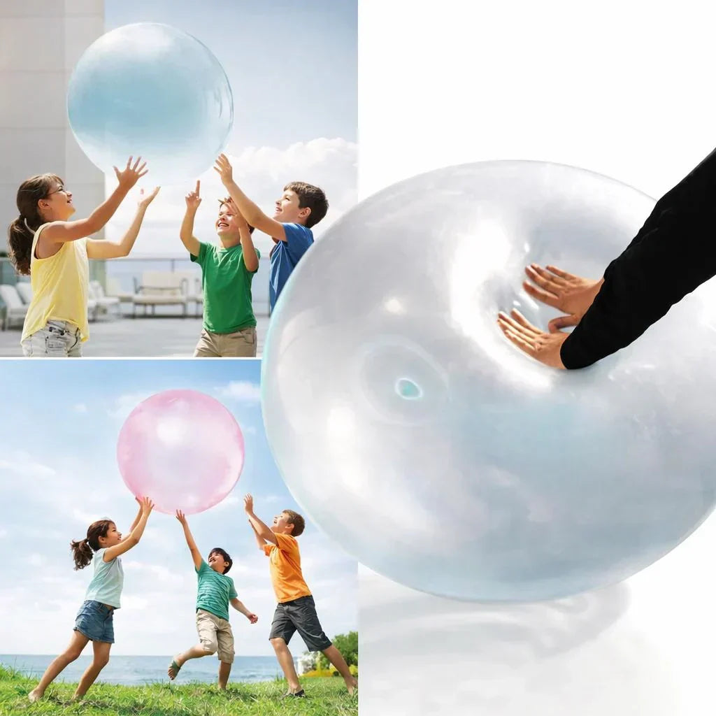 BounceFlex Spielball Aufblasbarer Freizeitball für Garten und Strand