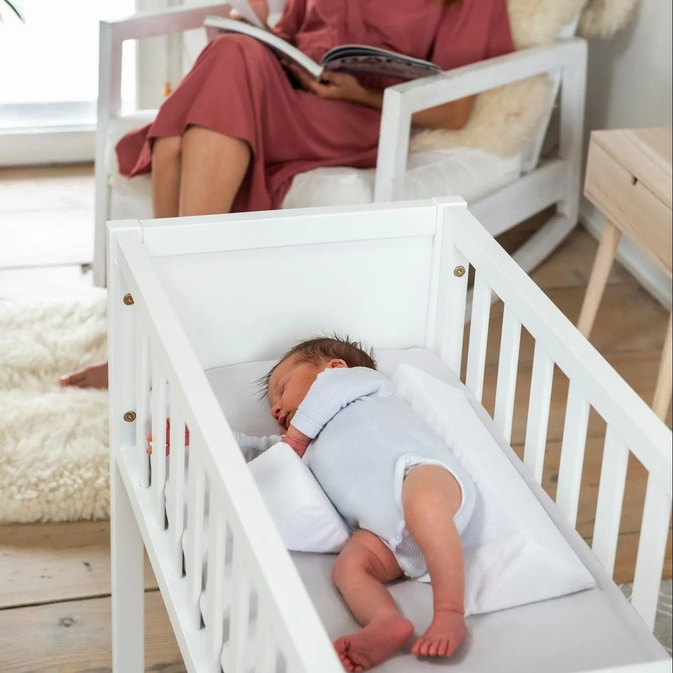 SchlafNest Baby Lagerungskissen mit Verstellbaren Seitenstützen