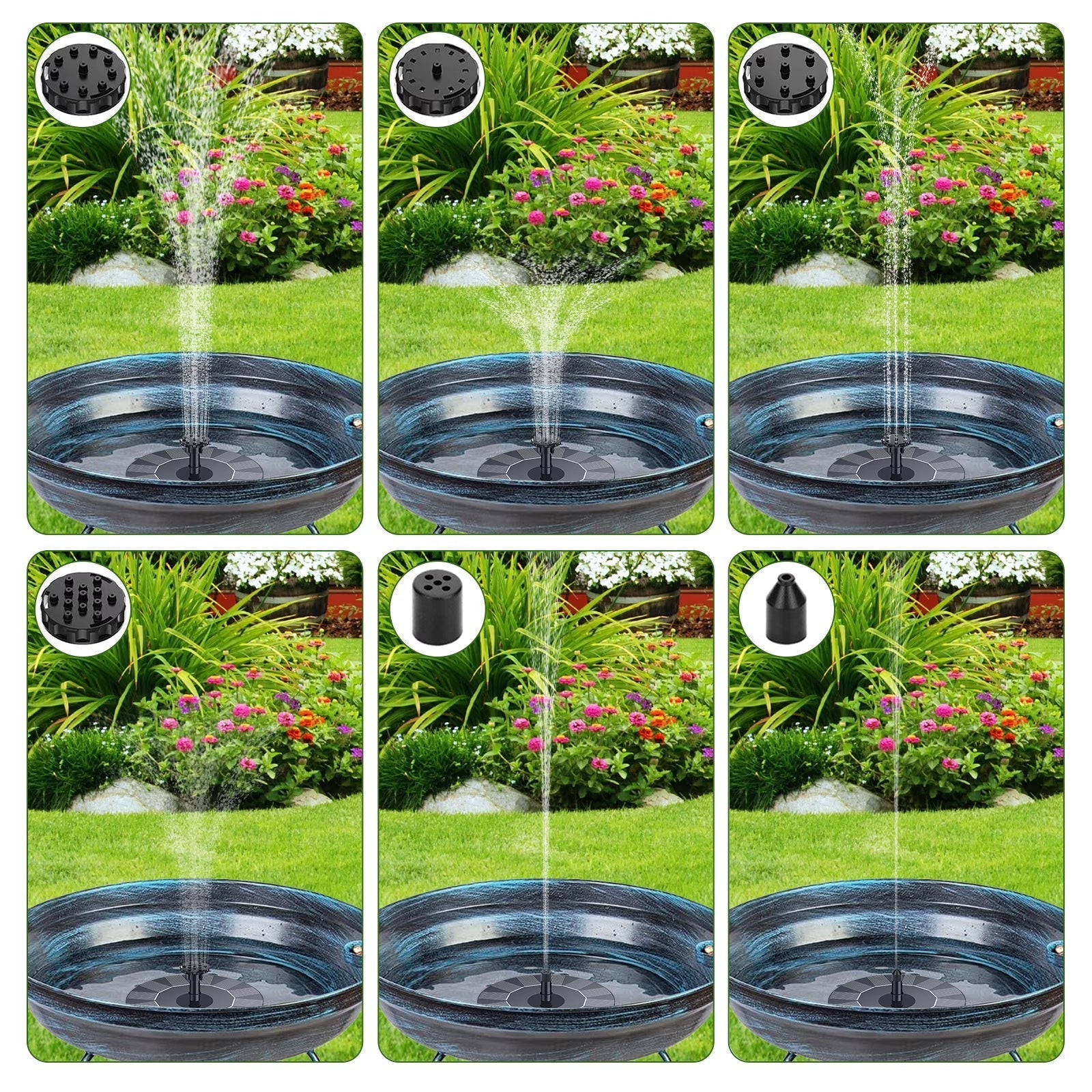 SolarFlow Schwimmender Solarbrunnen für Teich und Vogelbad