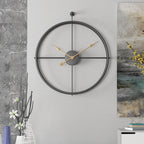 GeoLuxe Wanduhr aus Metall mit Modernem Geometrischem Design