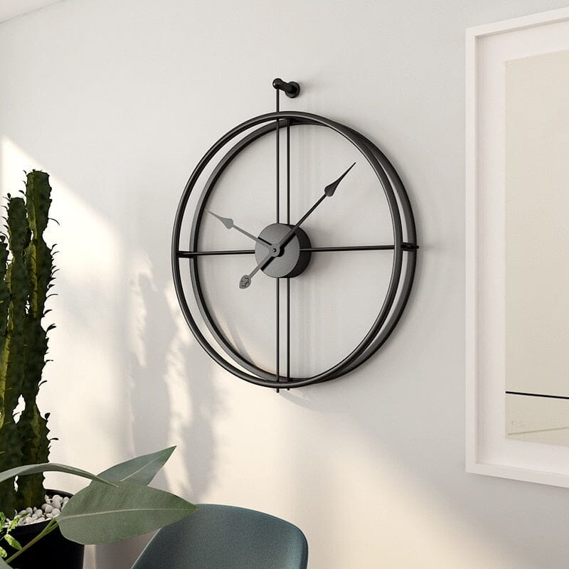 GeoLuxe Wanduhr aus Metall mit Modernem Geometrischem Design