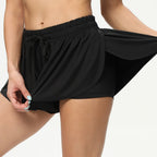 FlexMotion damesportnederdel med integrerede shorts og snøre