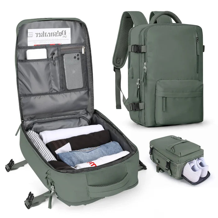 AquaTrail Wasserdichter Reiserucksack mit USB-Anschluss