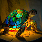 LichtTier Tiffany bordlampe med dyremotiv
