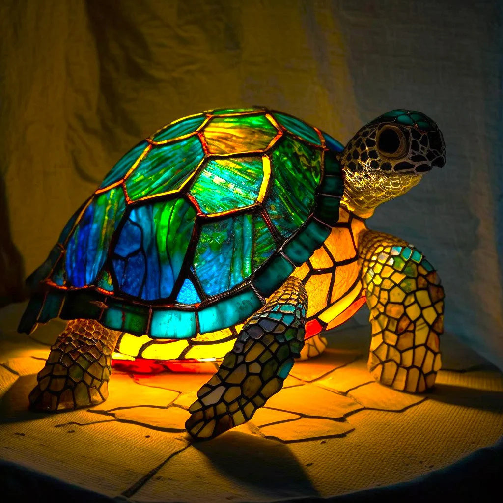 LichtTier Tiffany bordlampe med dyremotiv