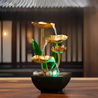 Dekorativt vandspil til bord med LED og lotus-look