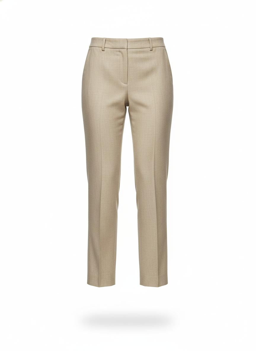 Women's Beige Straight Pants