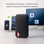 DatenKern Externes Halbleiterlaufwerk 2TB USB-C Schnell Tragbar Speicher