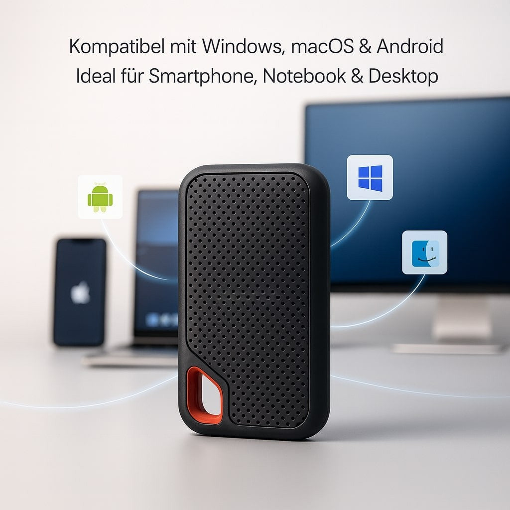 DatenKern Externes Halbleiterlaufwerk 2TB USB-C Schnell Tragbar Speicher
