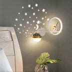SternLumi Kinder LED Wandleuchte Sternenprojektion Warm