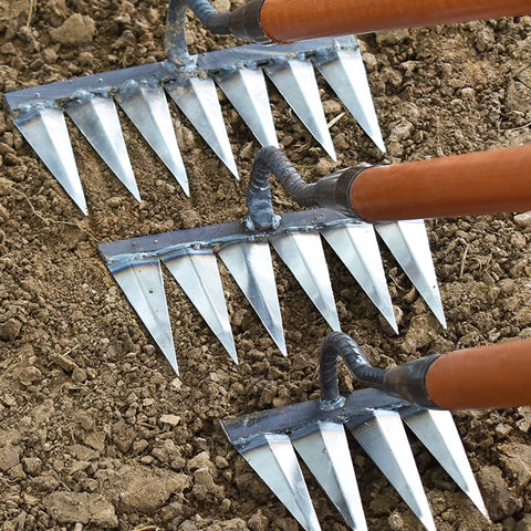 GartenPro Bodenrechen – Kohlenstahl Unkrautrechen für Gartenarbeit