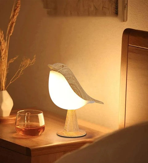NestGlow Vogel Nachtlampe mit Touchsteuerung und USB-Aufladung
