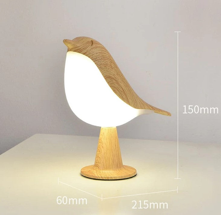 NestGlow Vogel Nachtlampe mit Touchsteuerung und USB-Aufladung