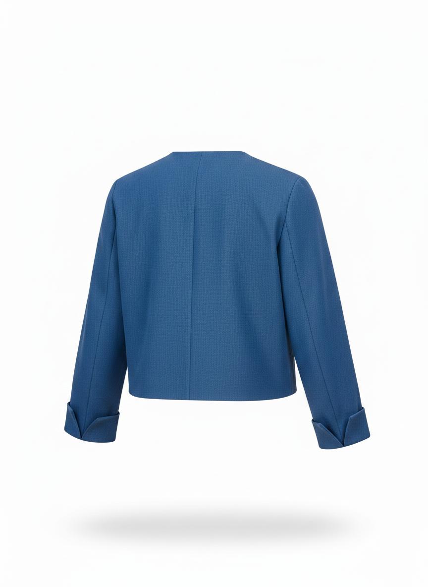 Women's Blue Cropped Jacket