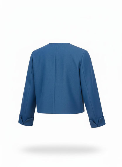 Women's Blue Cropped Jacket