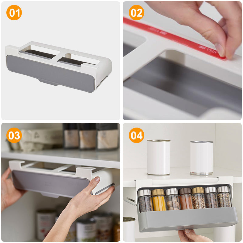 KüchenSpice Organizer – Unterregal Gewürzhalter mit Gläsern