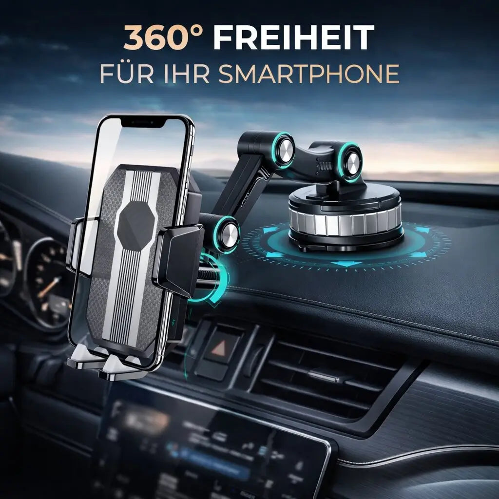 Bil mobilholder sugekop 360 grader drejelig universel