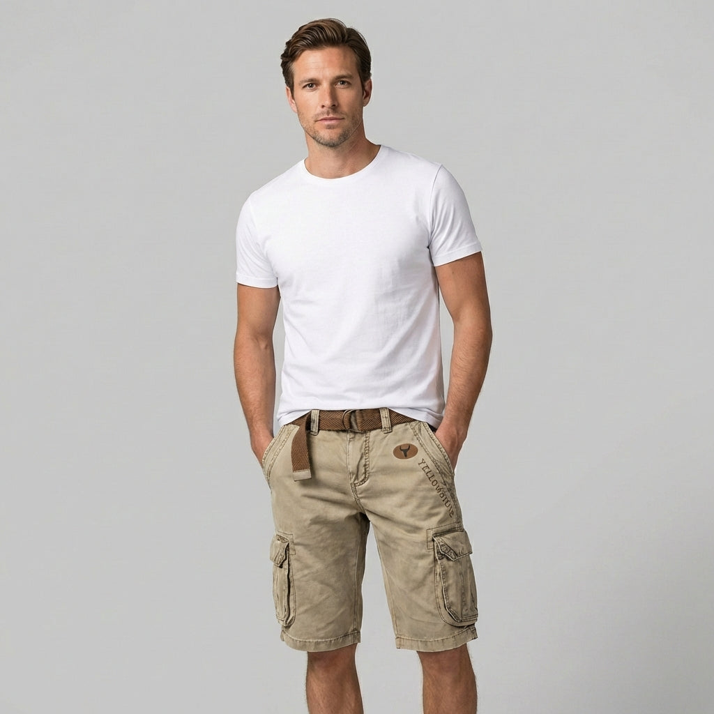 TrailFlex Herren Cargoshorts mit Mehreren Taschen für Freizeit