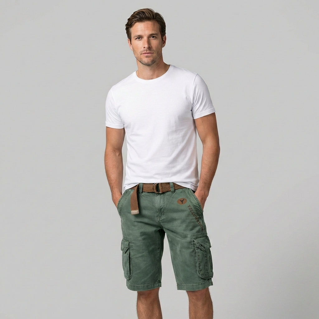 TrailFlex Herren Cargoshorts mit Mehreren Taschen für Freizeit